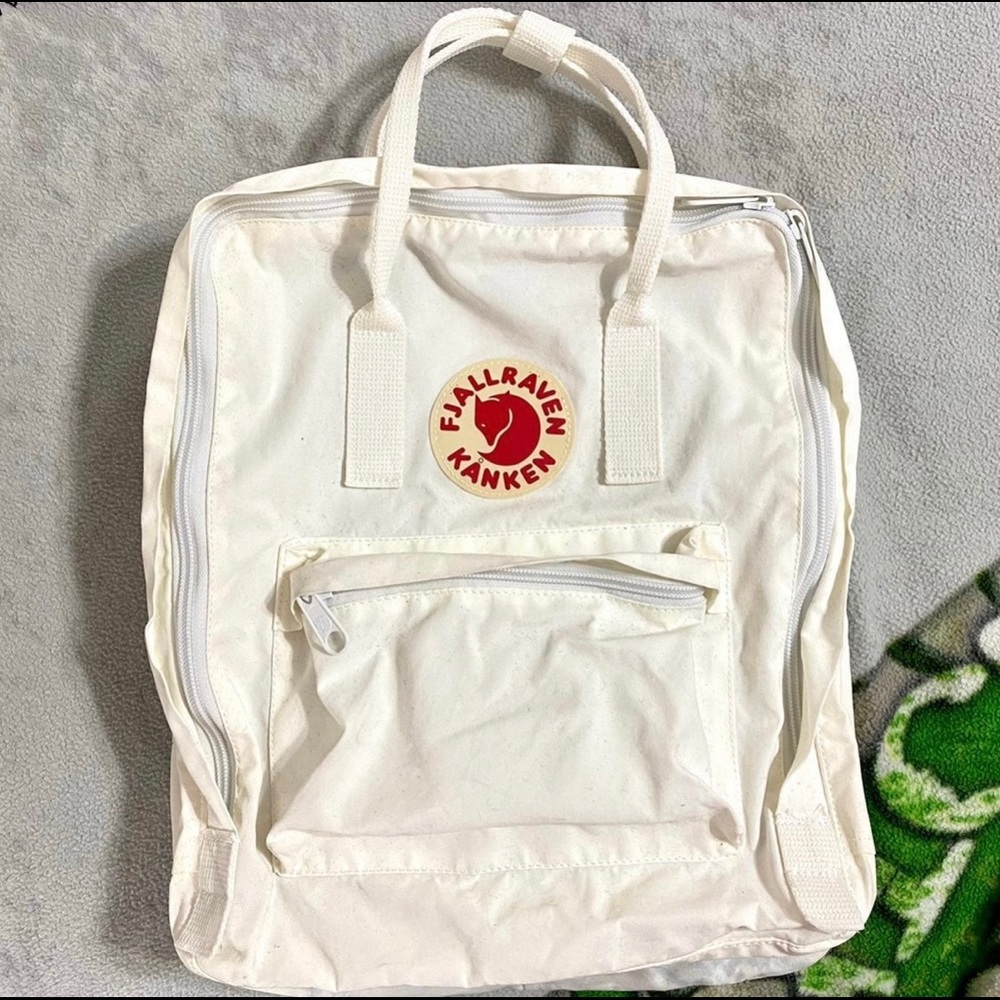 Rare White Fjallraven Kanken Backpack